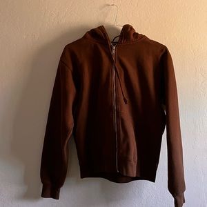 Brown zip up hoodie